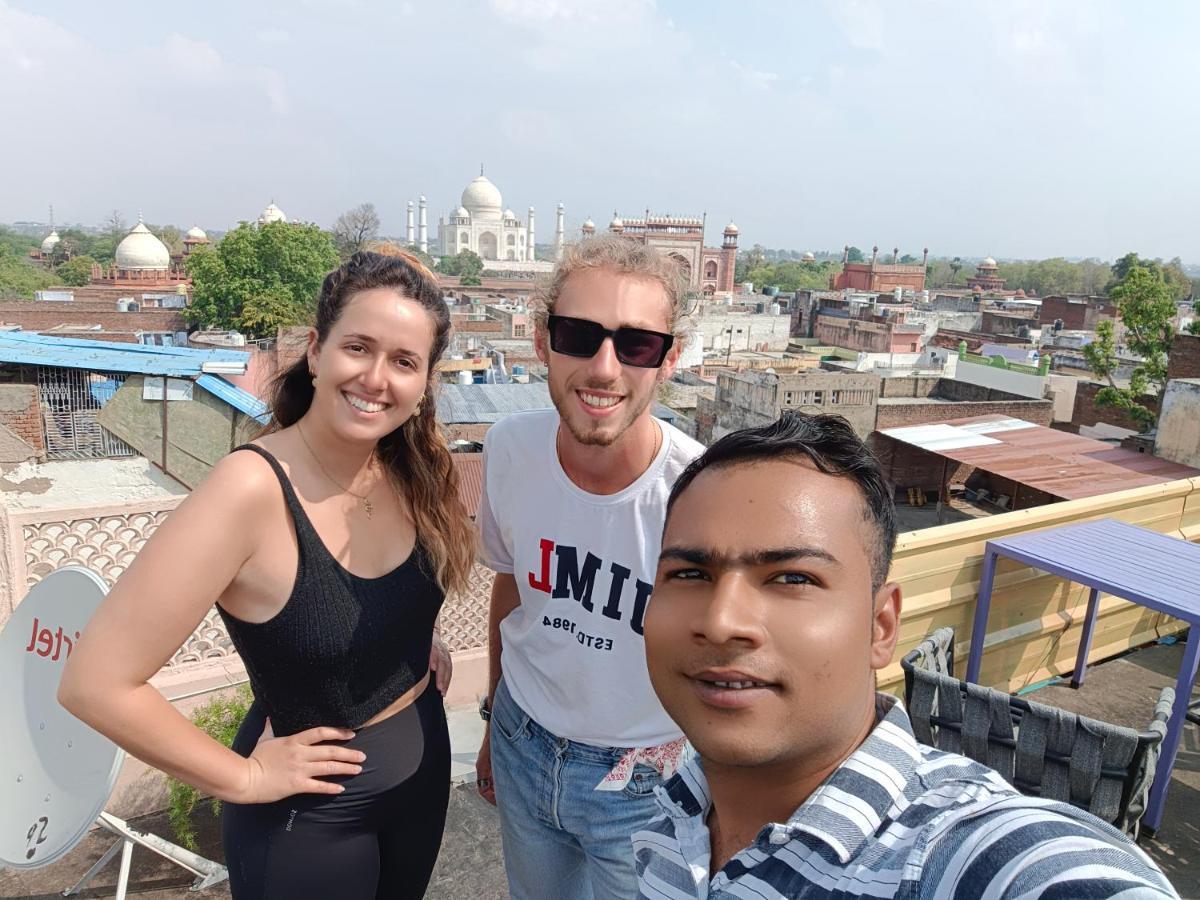 Hotel India Inn Walking Distance From Taj Mahal-- Rooftop Taj Mahal View 阿格拉 外观 照片
