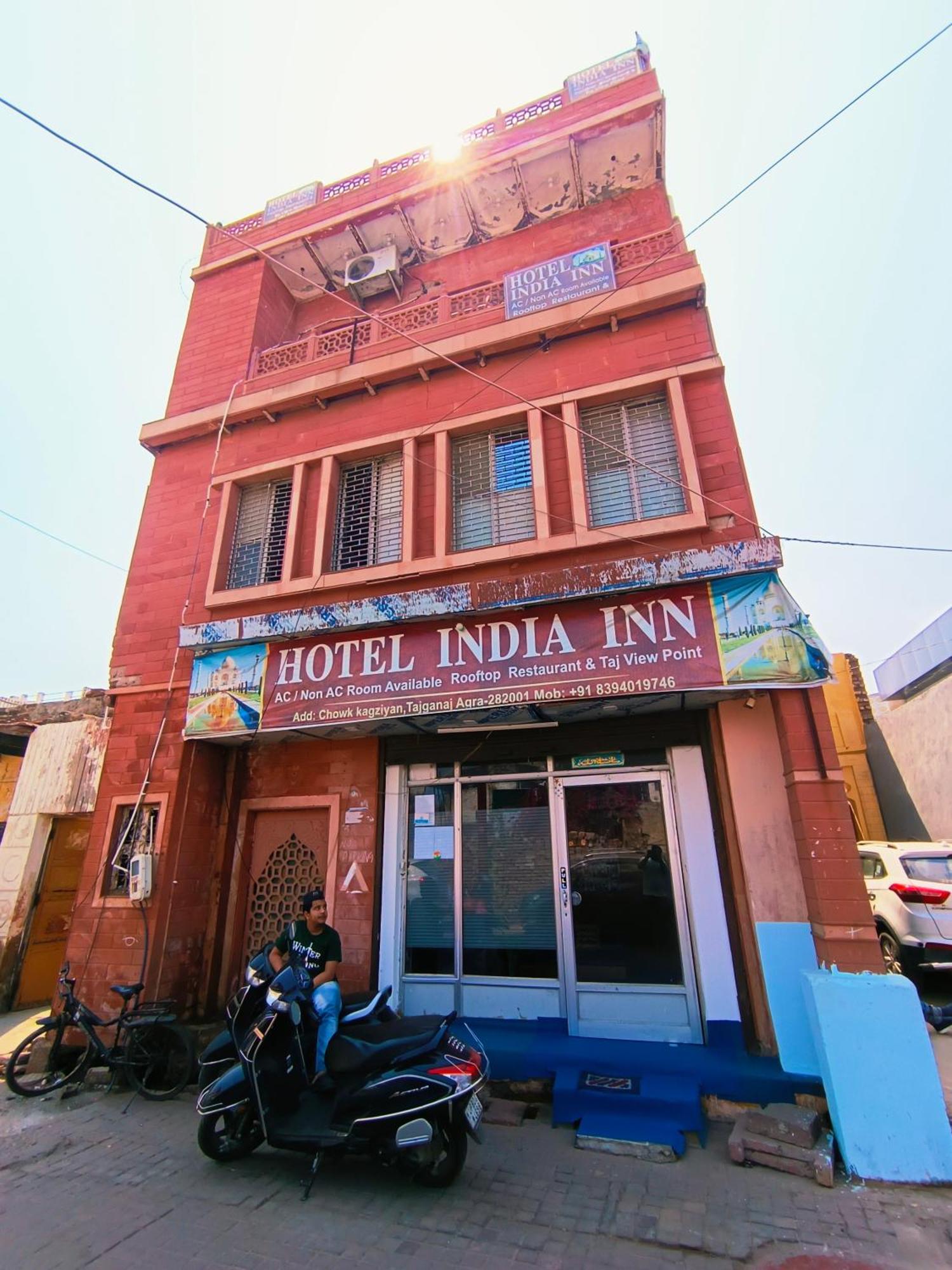 Hotel India Inn Walking Distance From Taj Mahal-- Rooftop Taj Mahal View 阿格拉 外观 照片