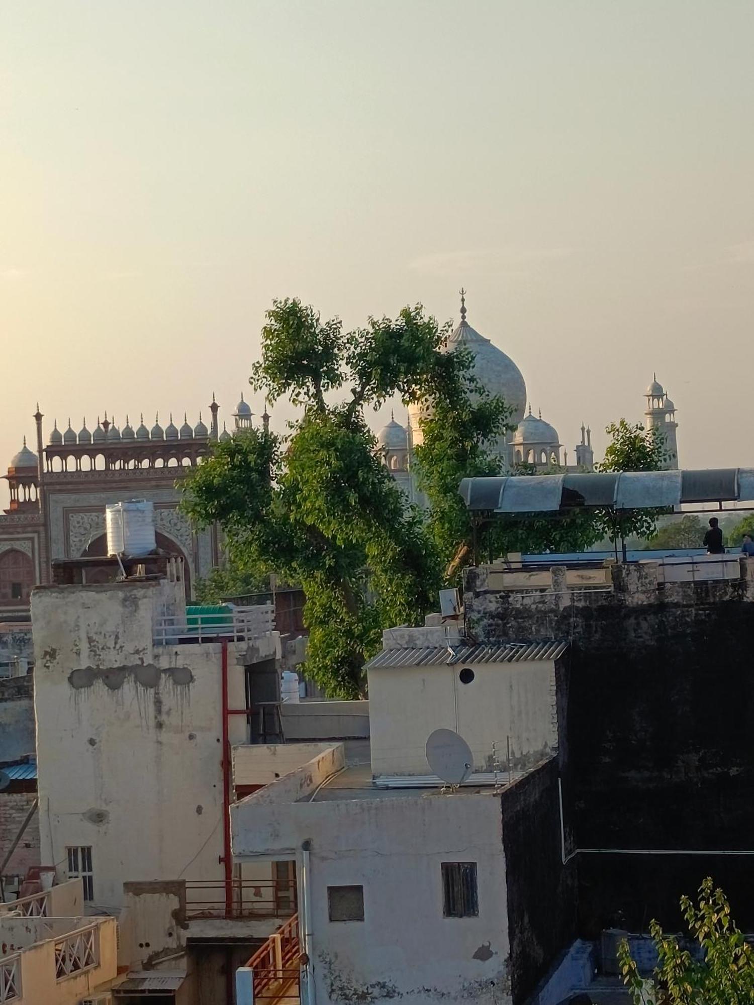 Hotel India Inn Walking Distance From Taj Mahal-- Rooftop Taj Mahal View 阿格拉 外观 照片